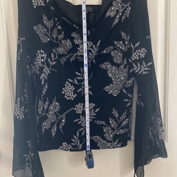 Evening Jeweled blouse Size Medium - Picture 4 of 5